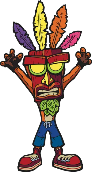 Animated_ Tiki_ Mask_ Character PNG Image