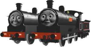 Animated Train Characters Thomas Friends PNG Image