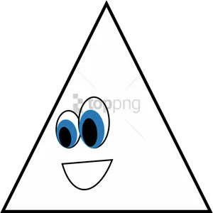 Animated Triangle Character Smile PNG Image