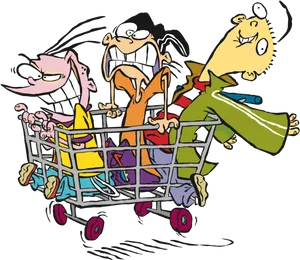 Animated Trioin Shopping Cart PNG Image