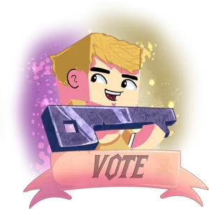 Animated Voting Advocate Character PNG Image