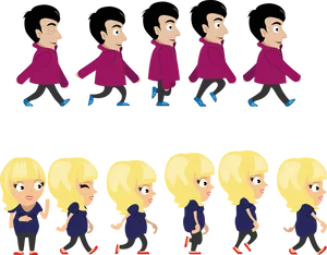 Animated Walking Sequence PNG Image