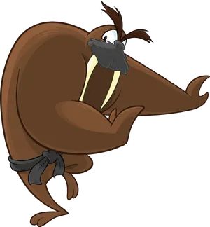 Animated Walrus Character PNG Image