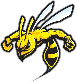 Animated Wasp Mascot PNG Image