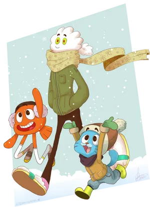 Animated Winter Fun PNG Image