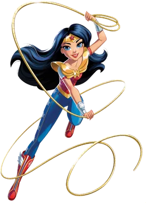 Animated Wonder Woman With Lasso PNG Image