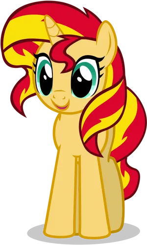 Animated Yellow Pony Character.png PNG Image