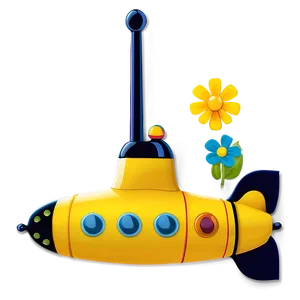 Animated Yellow Submarine Png 06292024 PNG Image