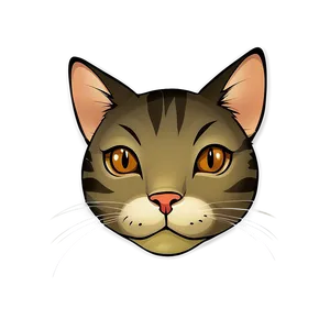 Anime Cat Head Artwork Png 06132024 PNG Image