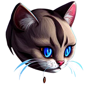 Anime Cat Head Artwork Png 46 PNG Image