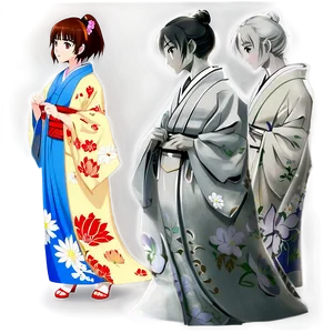 Anime Character In Kimono Png 30 PNG Image