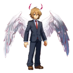 Anime Character With Wings Png Kbc65 PNG Image