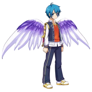 Anime Character With Wings Png Sjg PNG Image