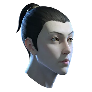 Anime Face Side View Png Dbh PNG Image