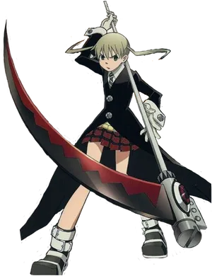 Anime Girl With Scythe PNG Image