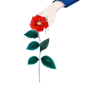 Anime Hand With Flower Png Hdf PNG Image