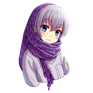 Anime Head With Scarf Png Sgw PNG Image