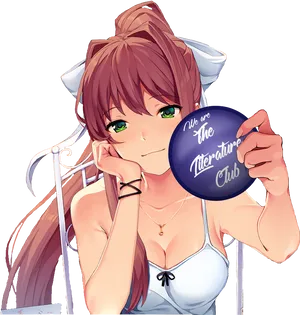 Anime Literature Club Member PNG Image