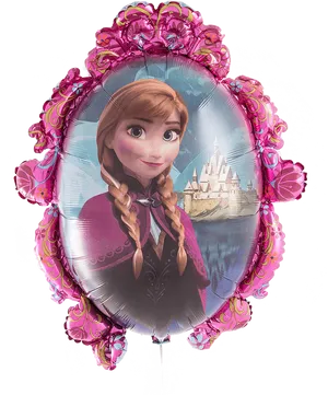 Anna Frozen Character Balloon PNG Image