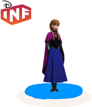 Anna Frozen Character Pose PNG Image