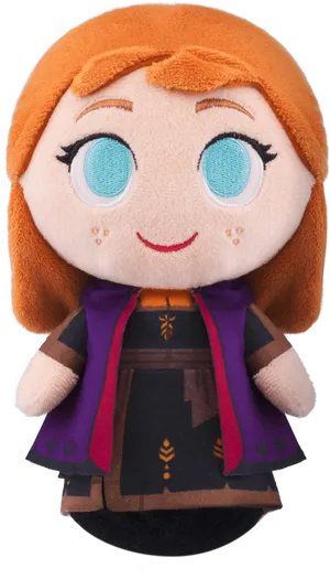 Anna Frozen Plush Doll PNG Image