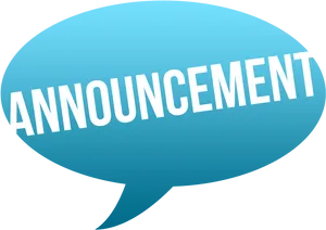 Announcement Speech Bubble Graphic PNG Image