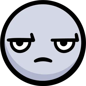 Annoyed Expression Cartoon Face PNG Image