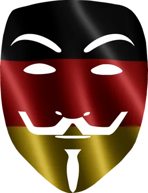 Anonymous Mask Germany Flag Design PNG Image