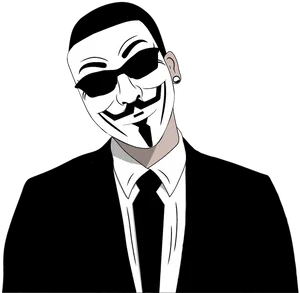 Anonymous Masked Figure PNG Image