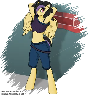 Anthro Pegasusin Casual Wear PNG Image