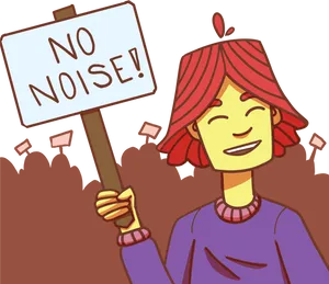 Anti Noise Campaign Cartoon PNG Image