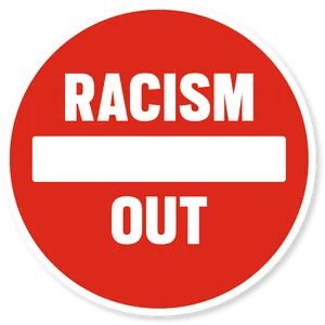 Anti Racism Sign Graphic PNG Image