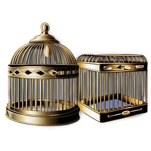 Antique Bird Cage Illustration Png Yvx PNG Image