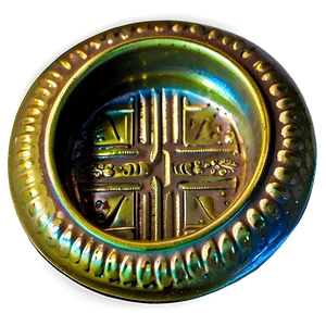 Antique Brass Ashtray Png Ijm PNG Image