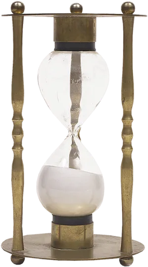 Antique Brass Hourglass PNG Image