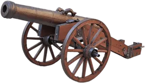 Antique Cannonon Wheels PNG Image