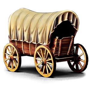 Antique Covered Wagon Representation Png Iik PNG Image