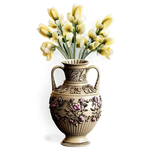 Antique Flower Vase Design Png Hwd PNG Image