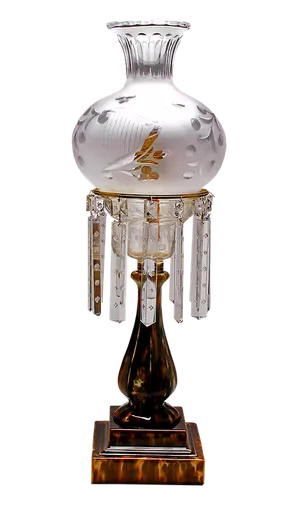 Antique Glass Oil Lamp PNG