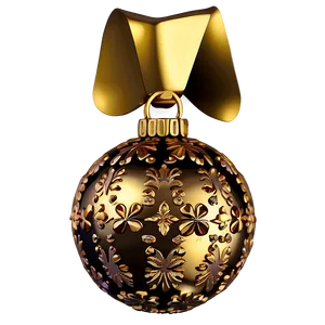 Antique Gold Christmas Trinket Png Ann6 PNG Image