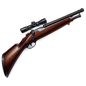 Antique Hunting Rifle Illustration Png Vrs PNG Image