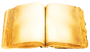 Antique Open Blank Book PNG Image