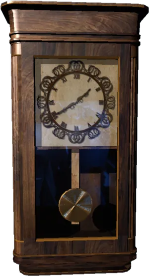 Antique Pendulum Clock PNG Image