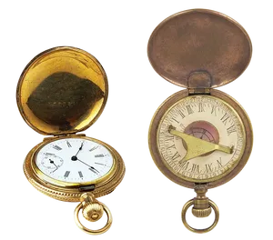 Antique Pocket Watches Open PNG Image