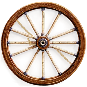 Antique Wagon Wheel Illustration Png 73 PNG Image