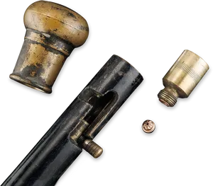 Antique Walking Stick Components PNG Image