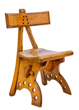 Antique Wooden Chair Isolated.png PNG Image