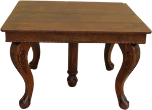 Antique Wooden Coffee Table PNG Image