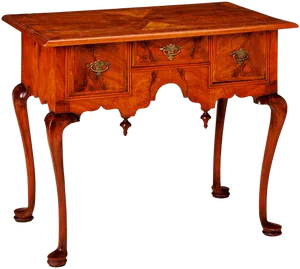 Antique Wooden Dressing Table PNG Image