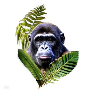 Ape In Jungle Background Png Yac PNG Image